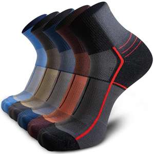 Cirorld 5pk Quarter Trainer Socks, Compression Arch, Colourful/Gray With Code (Possibly £2.92 See Description) Sold By Cirorld FBA