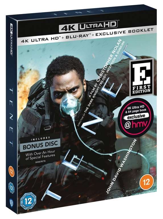 Tenet (HMV Exclusive) - First Edition - 4k Ultra HD Blu-Ray - £9.99 With Code & Click & Collect @ HMV