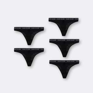 River Island Women's Thongs Black Plus Size 5 Pack - £11 @ River Island / eBay