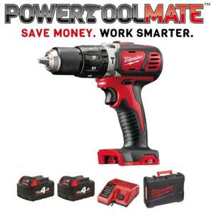Milwaukee M18BPD-402C 18V Compact Percussion Drill Kit with 2 x 4.0Ah Batteries - £147.19 with code @ Powertoolmate eBay