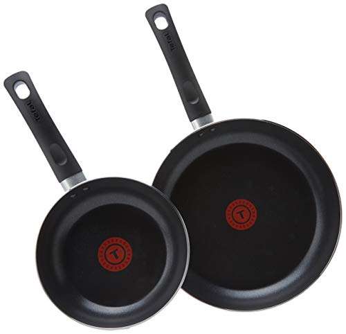 Tefal Aluminium Non-Stick 20cm & 28cm Frying Pan Twin Pack, Black £19.99 @ Amazon