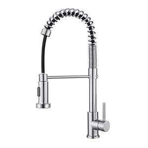 Kitchen Mixer Tap 360°Swivel, Modern Faucet with Pull Out Spray Head, 2-Modes Spray Brushed, chrome, black- £39.59 with 10% voucher @ Amazon