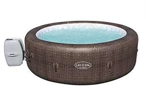 Lay-Z-Spa St Moritz Hot Tub, 180 AirJet Massage System Rattan Design Inflatable Spa with Freeze Shield - £349.99 - Prime Exclusive @ Amazon