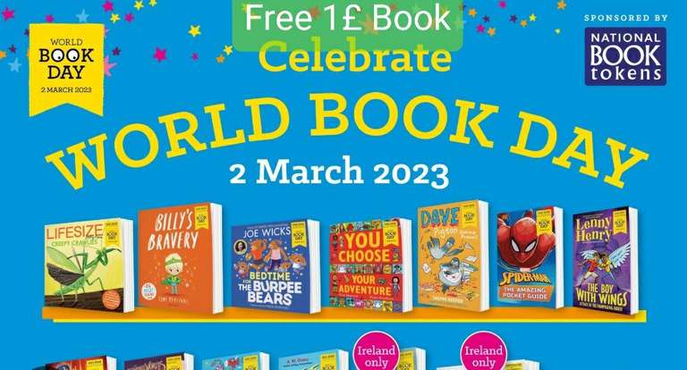 Free £1 Kids Book [World Book Day 2023 Voucher] Redeem at Various Book Stores
