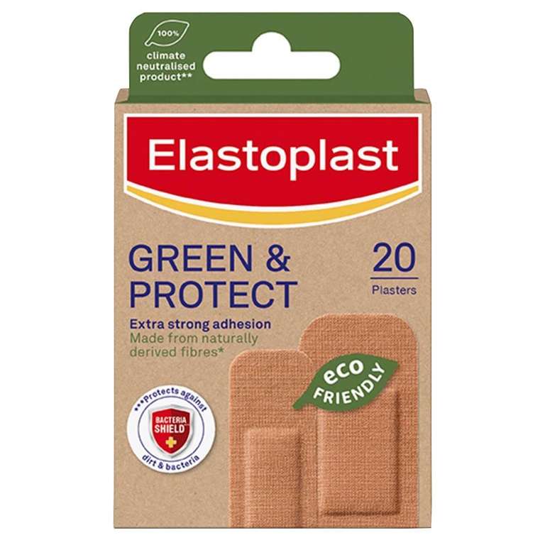 Elastoplast Water Resistant Plasters 40pack/Fabric Plasters 40pk/Fabric Dressing Lengths 6x10cm + Others: £2 + Free Click & Collect @ Wilko