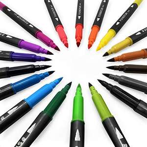 STAEDTLER 3001 TB18 Double Ended Watercolour Brush Pens, Assorted Colour, Pack of 18 £7.81 @ Amazon