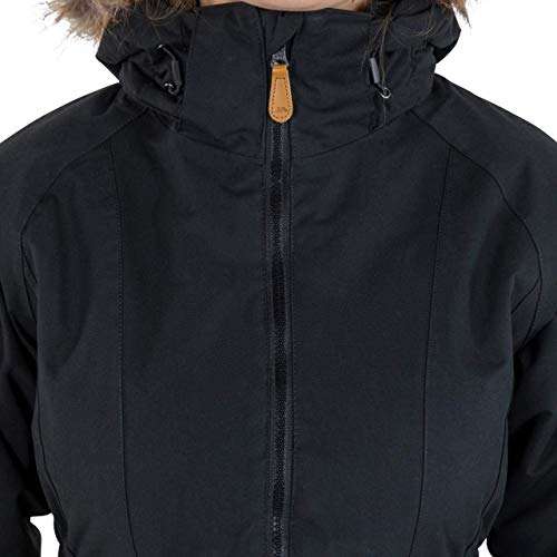 Trespass Women's Celebrity Warm Waterproof Jacket With Removable Hood - Black (Sizes 14 / 16) £19.50 @ Amazon