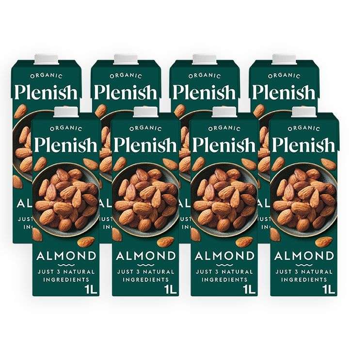 Plenish Organic Almond Drink 16 x 1L - Free C&C