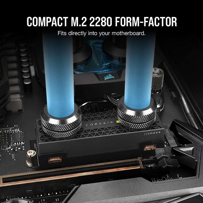 2TB - Corsair MP600 PRO XT Hydro X Edition PCIe Gen4 NVMe SSD - 7100MB/s, 3D TLC, 2GB Dram Cache, 1400 TBW, XM2 Water Block £145.02 @ Amazon