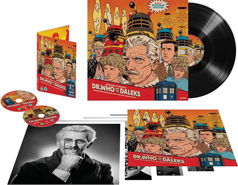 Dr. Who And The Daleks Vinyl Soundtrack Plus 4K UHD disc & Blu-ray
