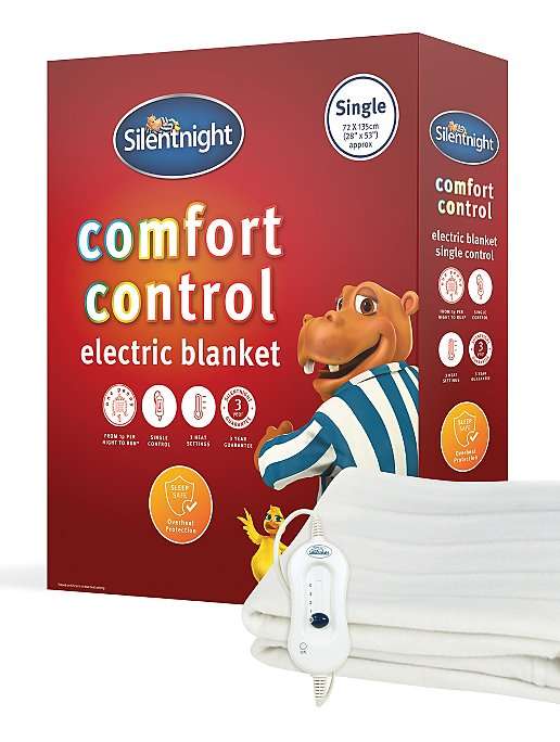 Silent Night Comfort Control Electric Blanket Single £22 / Double £28 / King £32 (Free Collection) @ Asda George
