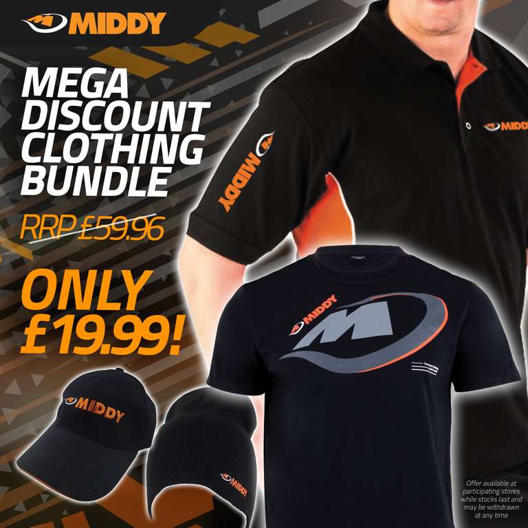 Middy Clothing Bundle - £19.99 + £2.99 delivery @ Fishing Megastore