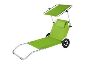 Crivit Sunlounger With Wheels - £24.99 @ LIDL
