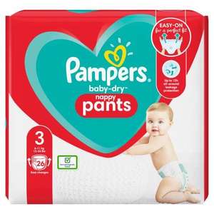 Pampers Baby-Dry Nappy Pants Size 3, 26 Nappies, 6kg-11kg, Carry Pack £1.50 in store Co-op Swansea