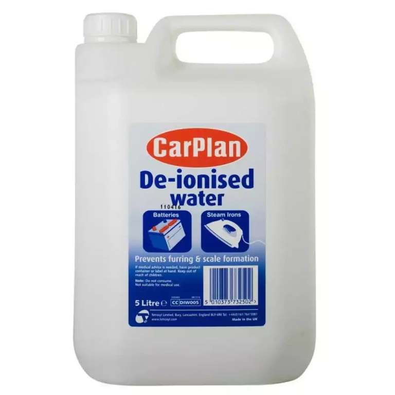 CarPlan De-Ionised Water 5Ltr