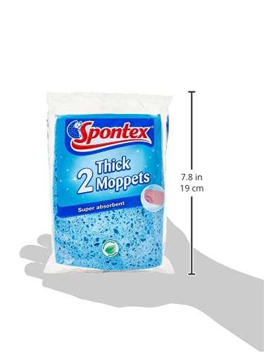 Spontex Hygienic Thick Moppets (Pack of 2) £1.50 (£1.35 on Subscribe & Save)
