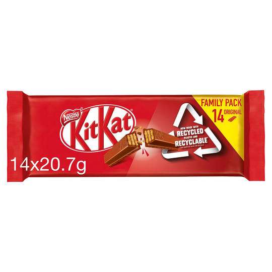 Kit Kat 2 Finger Milk Chocolate Biscuit Bars 14 Multipack