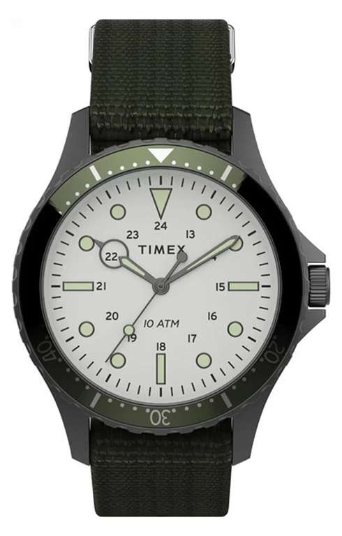 Timex Navi XL TW2T75500 41MM quartz rotating green bezel 100m WR mineral crystal Watch - £36 (+£4.99 Delivery) @ TKMaxx