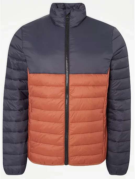 Orange Colour Block Padded Jacket - £12 + Free Collection @ George (Asda)