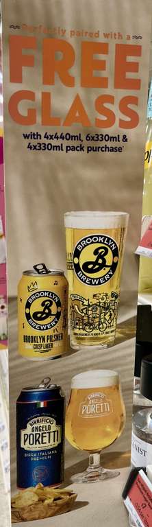 FREE Brooklyn Brewery Pint Glass with every purchase of Brooklyn Pilsner 6x 330ml - Instore