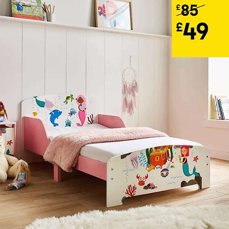 Mermaid Design Children's Kid's Bed in Pink - £49.99 delivered @ B&Q