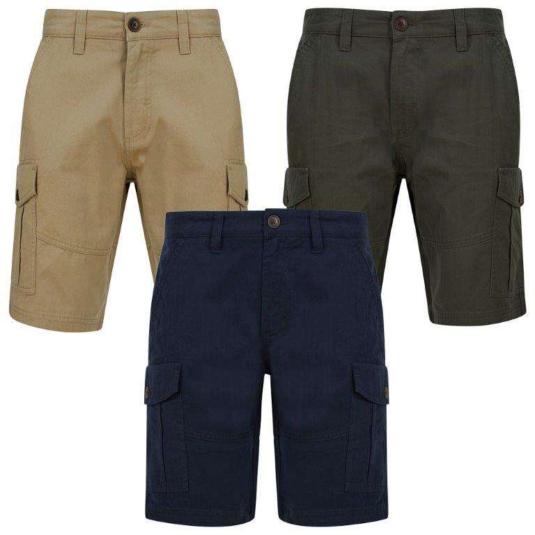 Men’s Cotton Cargo Shorts (3 colours available) now £13.59 each with Code + £2.80 delivery