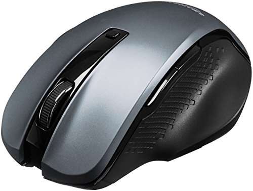 Amazon Basics Compact Ergonomic Wireless Mouse with Fast Scrolling - Silver - £6.62 @ Amazon