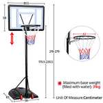 Yaheetech Outdoor Adjustable Basketball Stand - £59.99 with voucher Sold and Dispatched by Yaheetech UK via Amazon