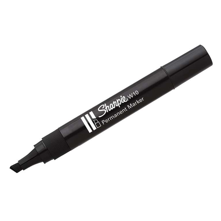 Sharpie W10 Permanent Markers, Chisel Tip, Black Ink, 12 Count / £4.97 S&S