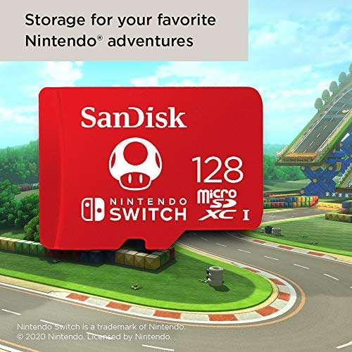 Official SanDisk 128GB microSDXC card for Nintendo Switch class 10 U3 £15.99 @ Amazon