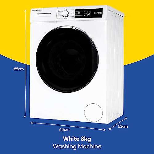Russell Hobbs Freestanding Washing Machine, 8kg, 1400rpm, White-Model RH814W111W, Free S/H