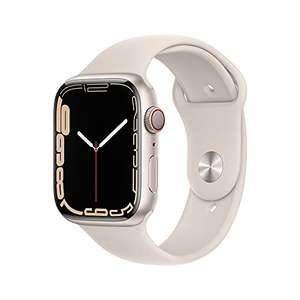 Apple Watch Series 7 (GPS + Cellular, 45mm) Smart watch - Starlight Aluminium - £419 by Amazon