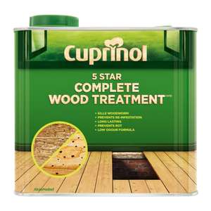 Cuprinol 5 Star Complete Wood Treatment Water Based 2.5L Clear £12 + Free Click & Collect (limited Locations) @ Jewson