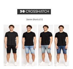Denim Shorts now £12 with code (5 colourways) Delivery £2.99 From Crosshatch