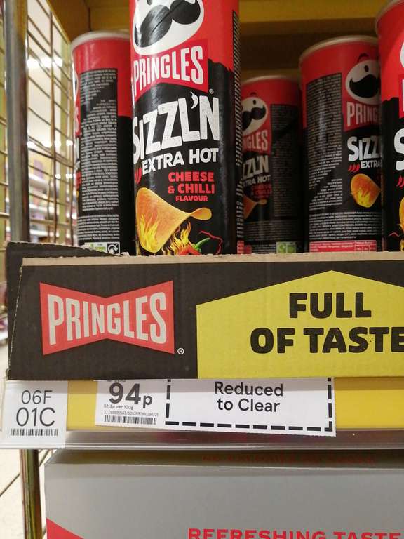 Pringles Sizzl'n Extra Hot cheese & chilli flavour - 94p instore @ Tesco (Droylsden, Manchester)
