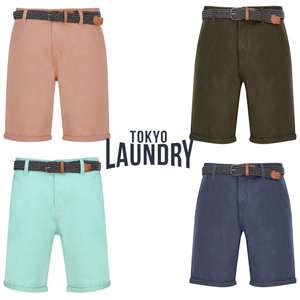 Men's Cotton Chino Shorts with Belt (S-XXL) £14.99 delivered, using code @ Tokyo Laundry