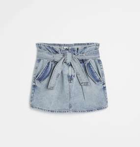 River Island Womens Mini Skirt Denim Paperbag Tie Belt Detail £7 + free delivery @ River island / ebay
