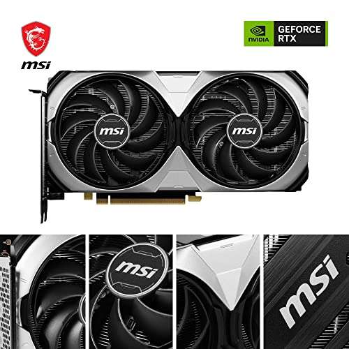 MSI GeForce RTX 4070 VENTUS 2X 12G OC Graphics Card - RTX 4070 GPU, 12GB GDDR6X