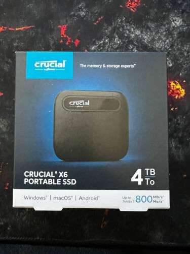 Crucial X6 4TB Portable SSD £169.99 using code sold by ecomputers.ltd / eBay