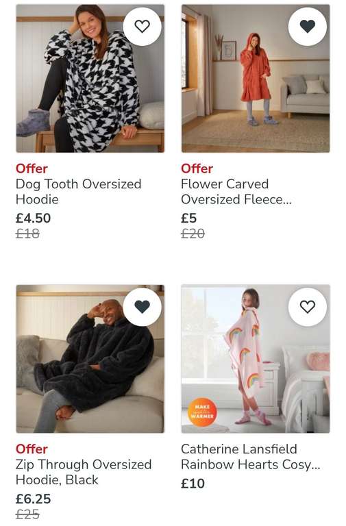 75% off Various Oversized Hoodies e.g. Tiger, Unicorn, Stars - Prices from £3.50 for Kid's, from £4 for Adults (Click & Collect Free)