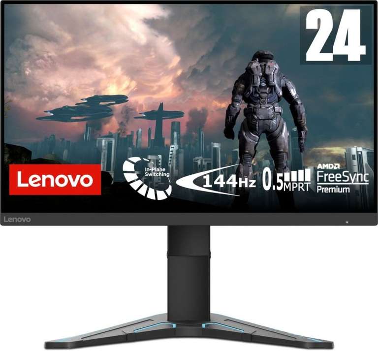 Lenovo G24-20 24" Full HD Gaming Monitor (Fast IPS, 144Hz 0.5ms, HDMI DP, G-Sync, Tilt/Lift) - £129.99 / £133.48 delivered @ Ebuyer