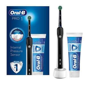 Oral-B Pro 1 Cross Action Black Electric Toothbrush & Paste - £24.99 @ Superdrug