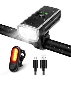 Front and Back 1200 Lumen Powerful LED Bike Light Set - USB Rechargeable - BLOOM Store FBA