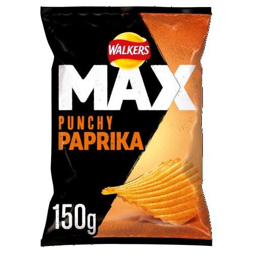 Walkers Max Paprika 150g bag £1.39 / £1.25 Subscribe & Save (£1.13 Fresh) @ Amazon