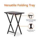 Amazon Basics Foldable Wooden Side Table with Holder, Set of 4, Black £29.99 @ Amazon