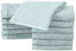 Amazon Basics Cotton Washcloths - 12-Pack, Ice Blue - £7.64 @ Amazon