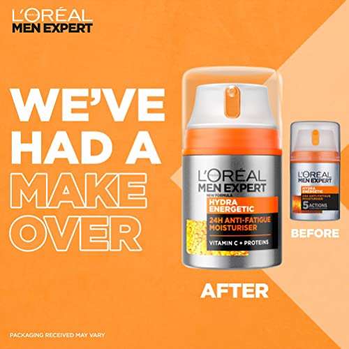 L'Oreal Men Expert Hydra Energetic Anti-Fatigue Moisturiser, 50ml, £5 (£4.75 or cheaper with Subscribe & Save) @ Amazon