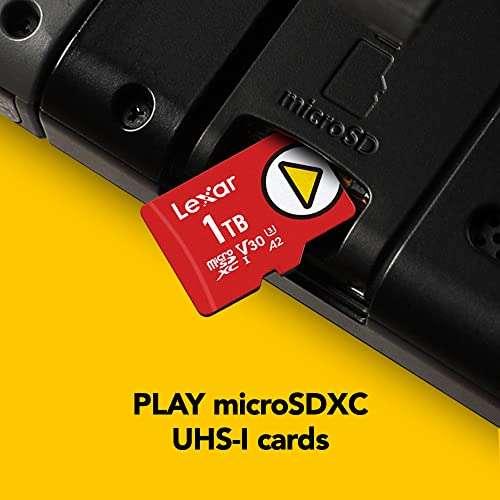 Lexar PLAY 1TB microSDXC UHS-I-Card (V30, U3, A2) £106.04 via Amazon US on Amazon