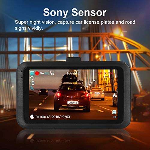 Ssontong Dash Cam Front and Rear + 32GB SD Card 1080P 3”IPS Screen Dual Camera £33.65 with voucher - Sold By Sold by ssontong dash cam / FBA