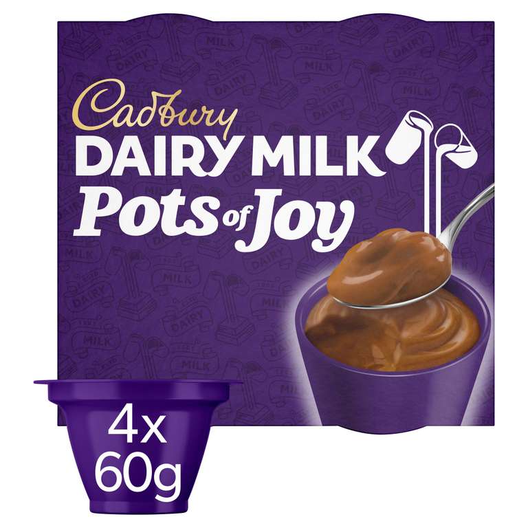 Cadbury Pots of Joy 4 x 60g (Creme Egg / Dairy Milk / Dairy Milk Caramel) (Nectar Price)
